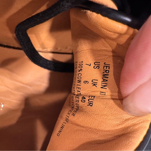 POLO RALPH LAUREN JERMAIN II 2 BLACK LEATHER UNISEX SNEAKERS Men’s 7 WMS 8.5 - Picture 8 of 10